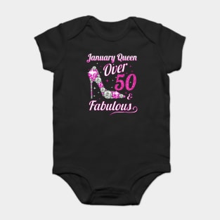 Women January Queen Over 50 _ Fabulous Baby Bodysuit